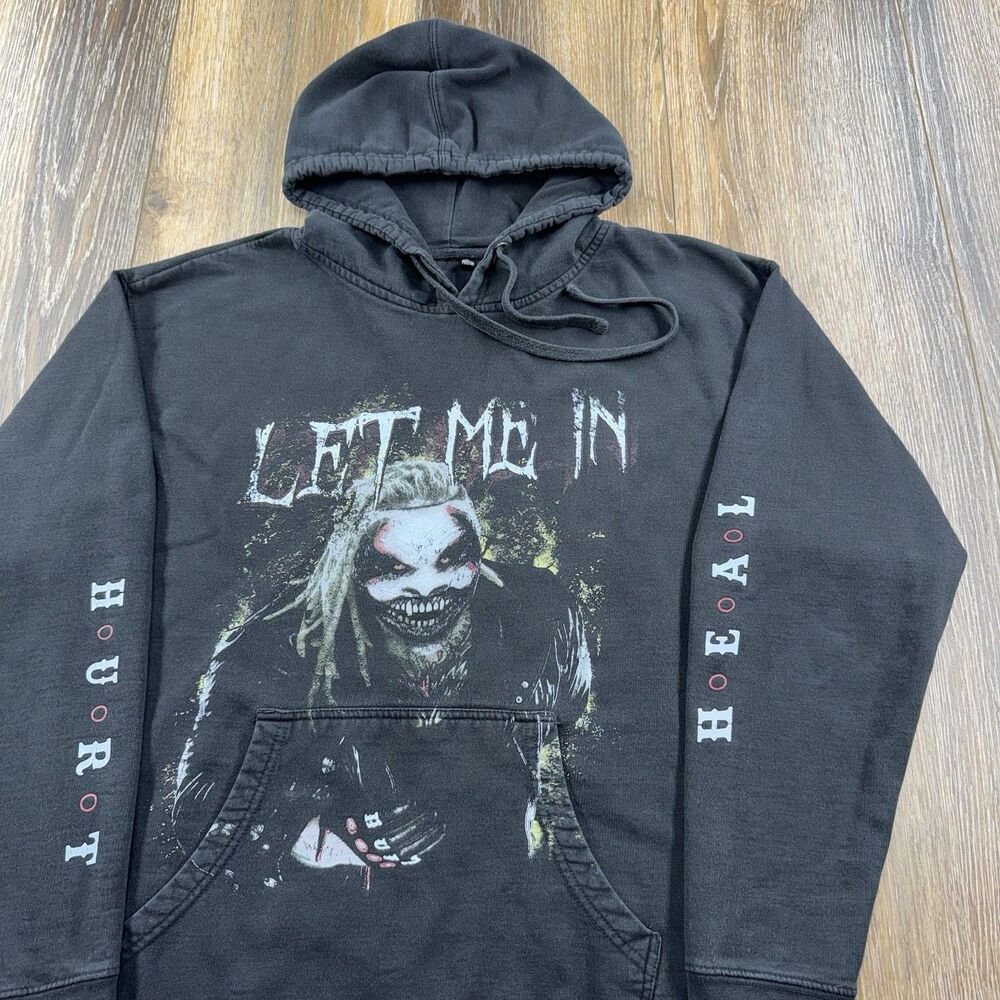 WWE Bray Wyatt Hoodie Mens L Black The Fiend Let Me In Wrestling Sweatshirt Y2K